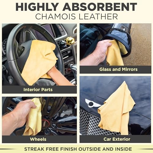 Professional 4.5 sq ft English Premium Natural Chamois – Clean Like a 4.5 sqft