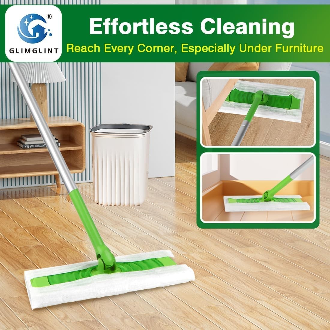 Dry Sweeping Cloths Pads Compatible with Swiffer Sweeper- Disposable Duster Refi