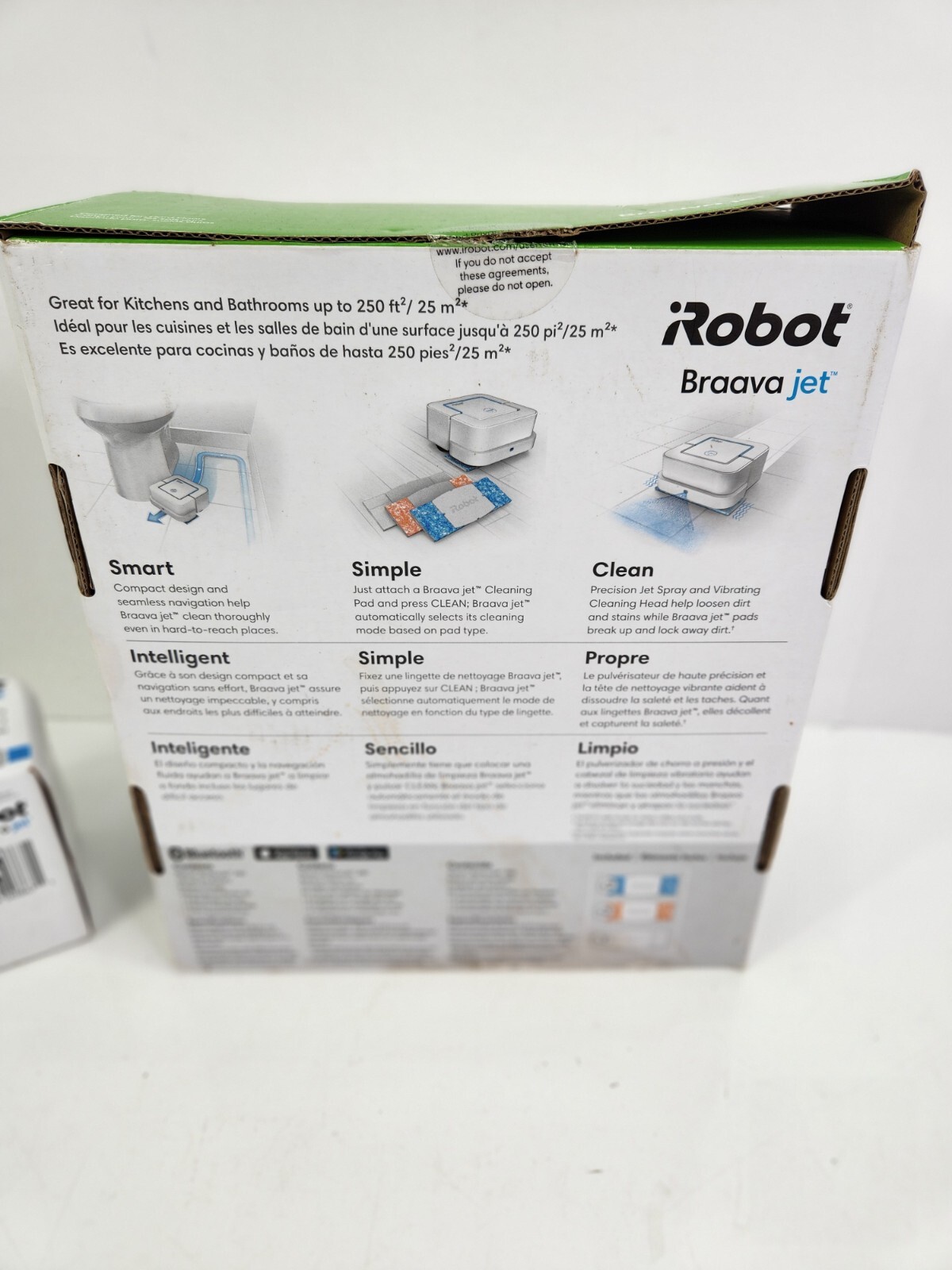 iRobot Braava Jet 240 Robot With Mopping Pads (NO BATTERY) Read Desc.