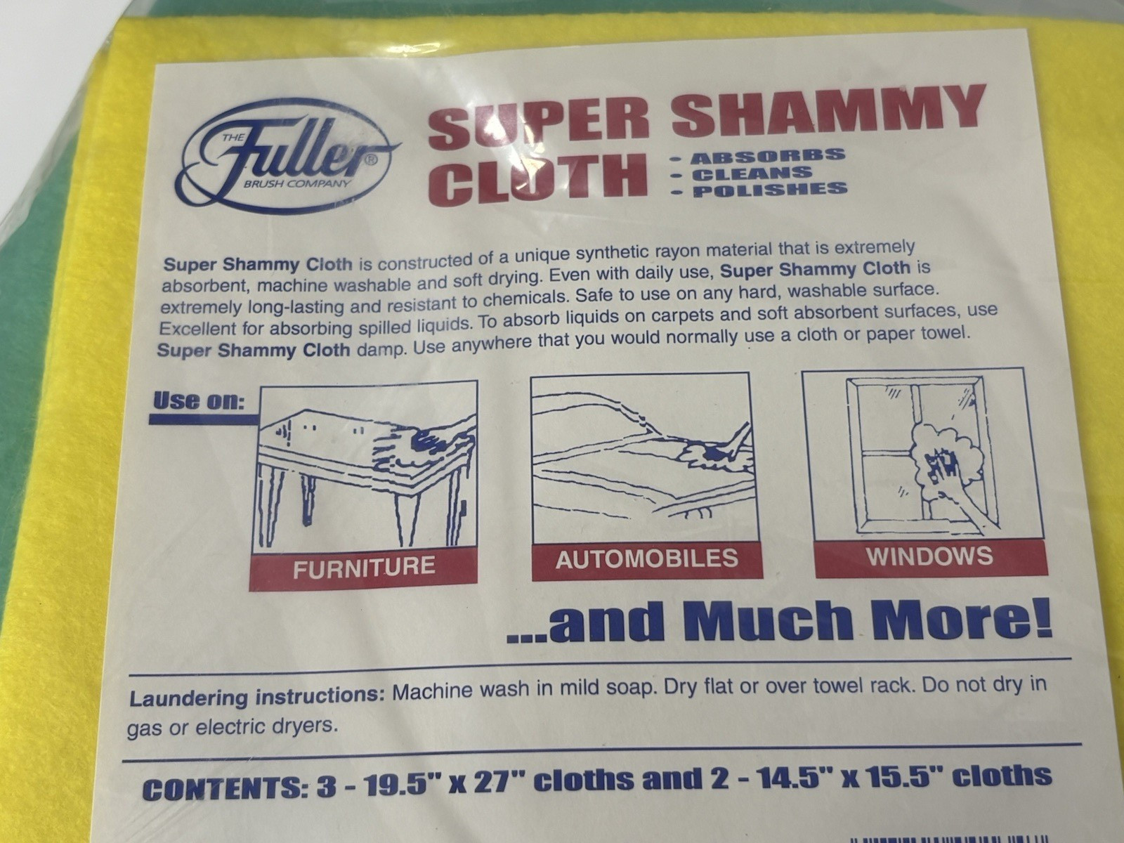 The Fuller Brush Company Super Shammy Cloths 5 Large and 3 Small Germany NIOB