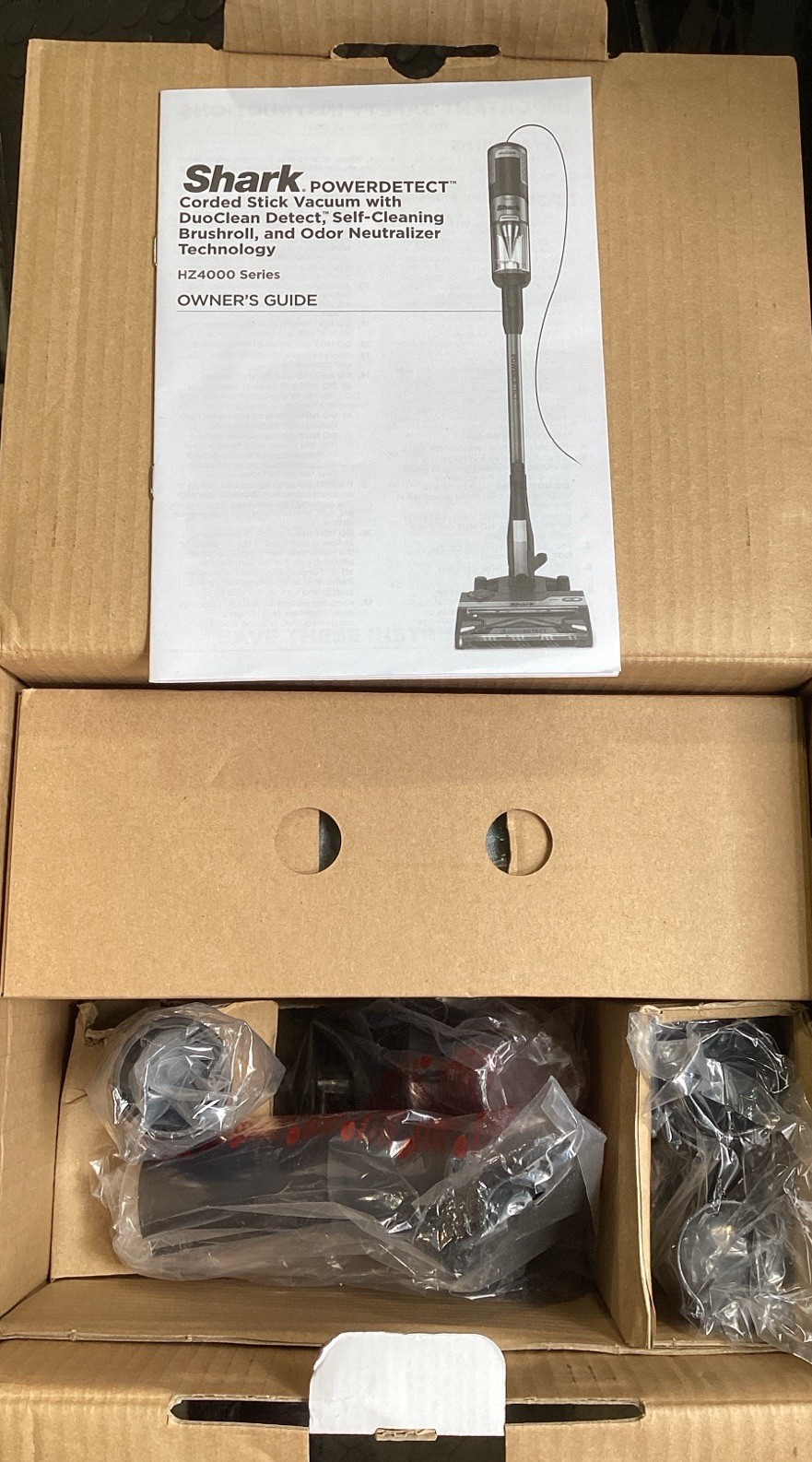 Shark Powerdetect Corded Stick Vacuum W/ DuoClean Detect, HZ4002 H0, New