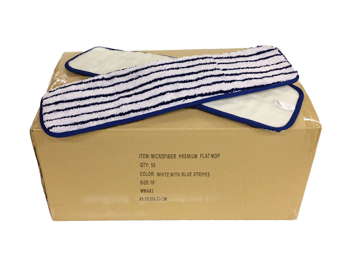 50 Case 18″ Microfiber Looped Mop Pads Wet/Dry Refill 500GSM, Premium Grade