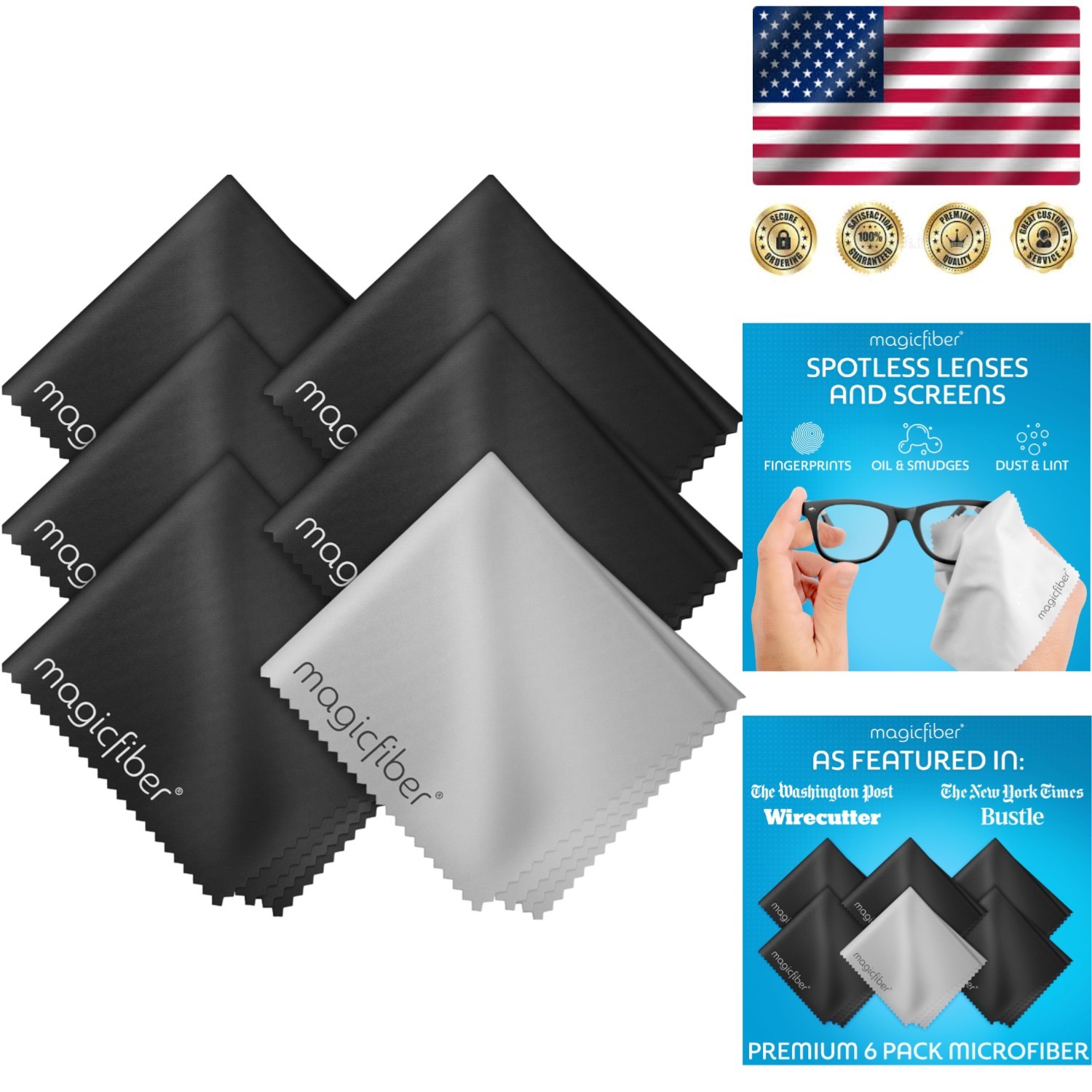 High-Quality Microfiber Cleaning Cloths – 6 Pack for All Your Cleaning Needs