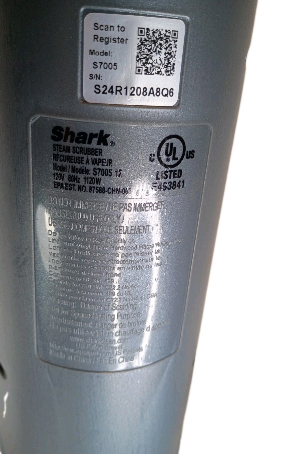Shark S7005 Steam & Scrub All In One Steam Mop Sanitizer Hard Floor Tile New Pad