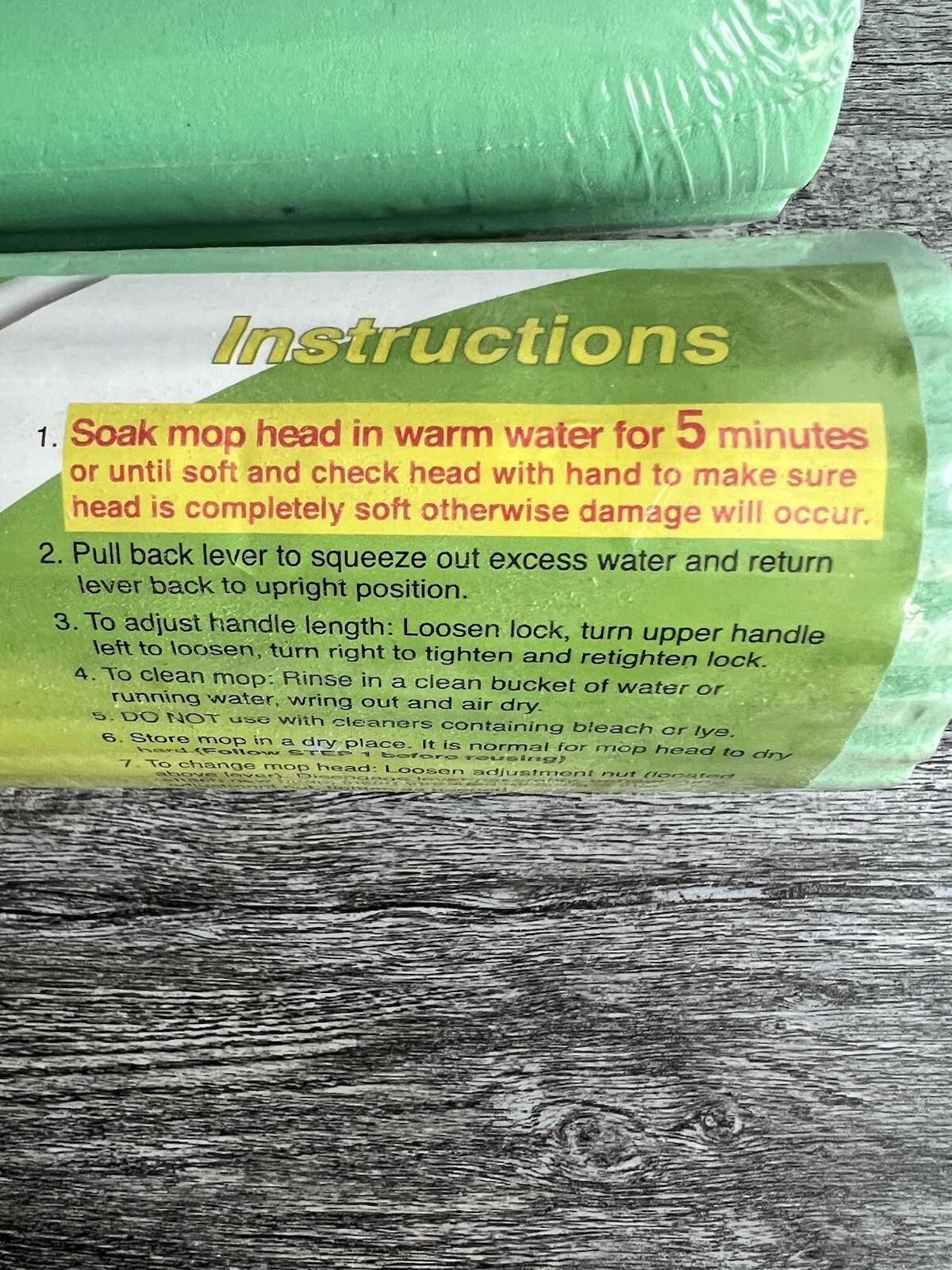 3x NEW Sealed ZOOM Mop Refill Replacement Head Green FAST/FREE SHIPPING