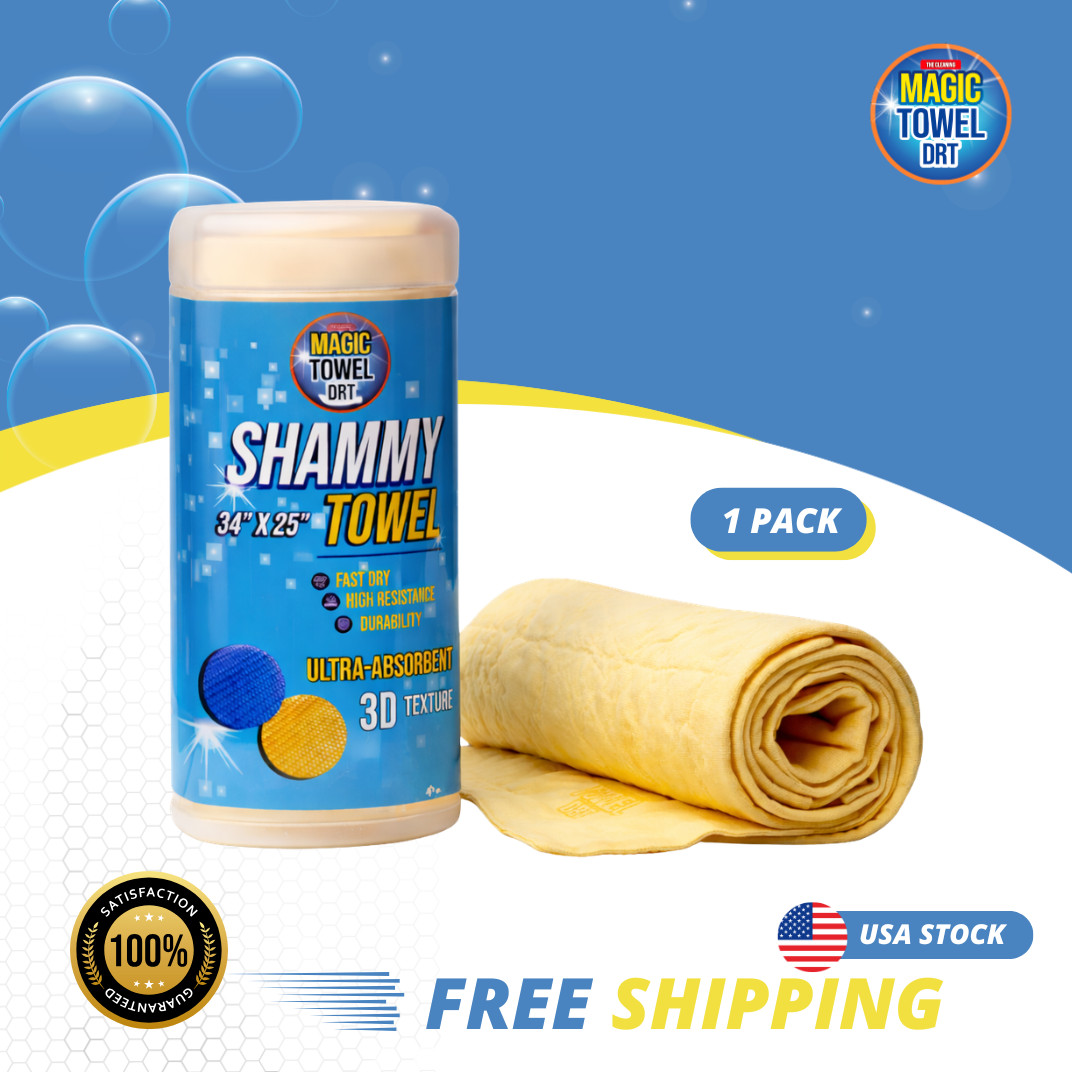 Magic Towel DRT Shammy Chamois Car Drying Towel 34×25 XL Scratch-Free Absorbent