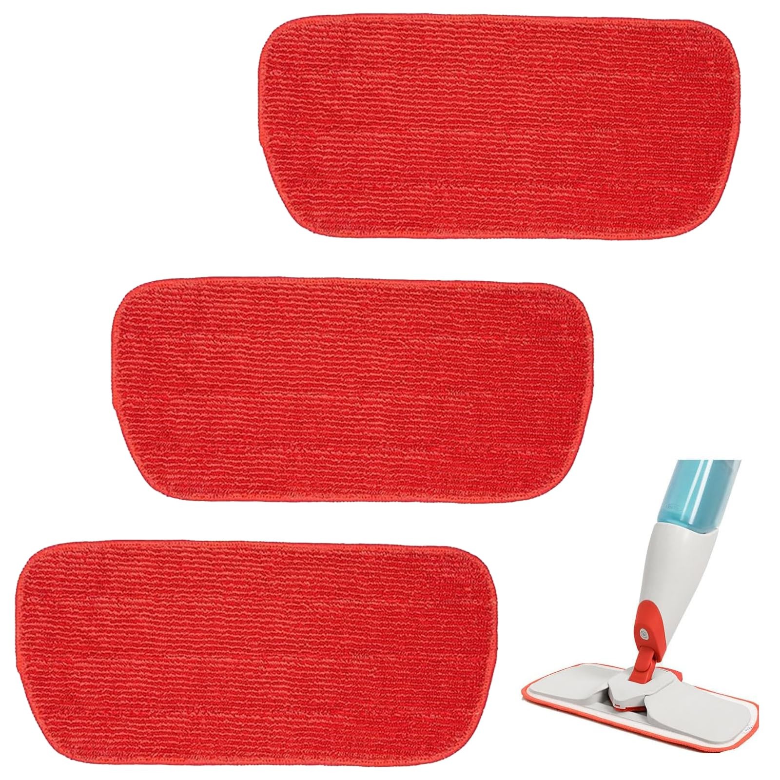 3 Pack Microfiber Mop Pads for OXO Good Grips Spray, Reusable & Washable, Mop…