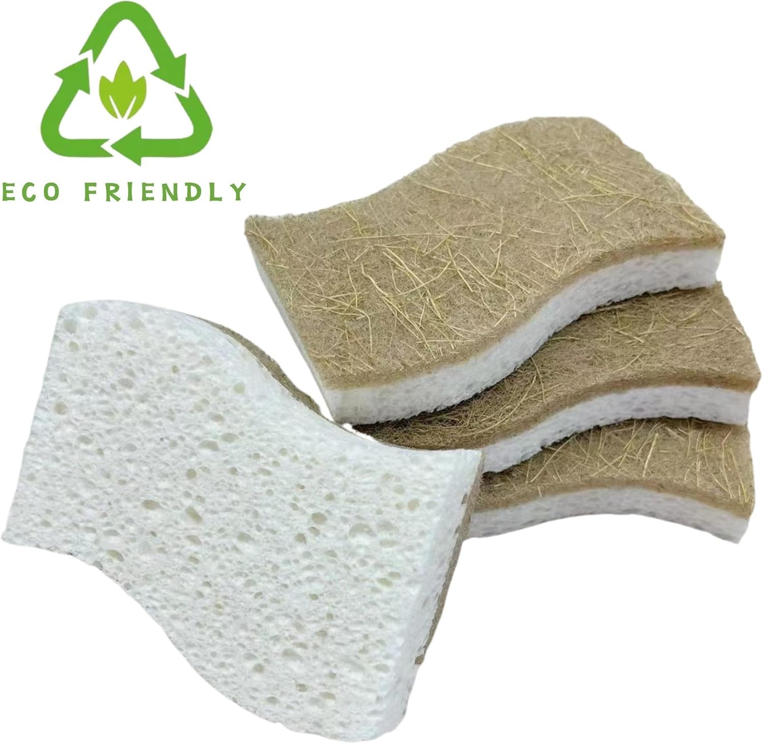 UCCO Eco Friendly Biodegradable Kitchen Sponges 12 Pack – Natural Compostable