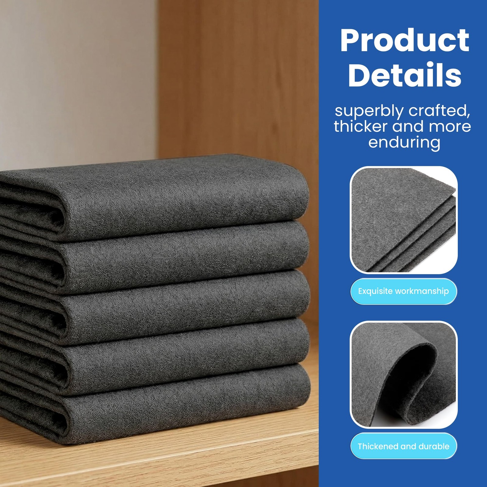 Thickened Magic Cleaning Cloth (12 Pack) – Microfiber Streak Free Lint Free R…