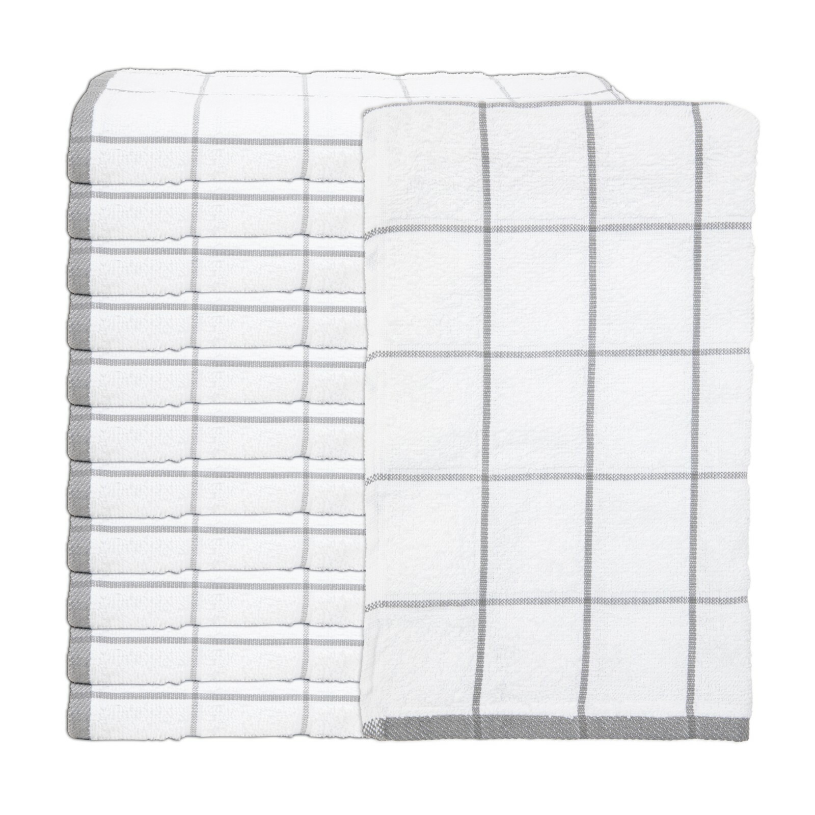 Kitchen Towel Packs of 12 – 100% Cotton – 15 x 25 – Striped Color Options