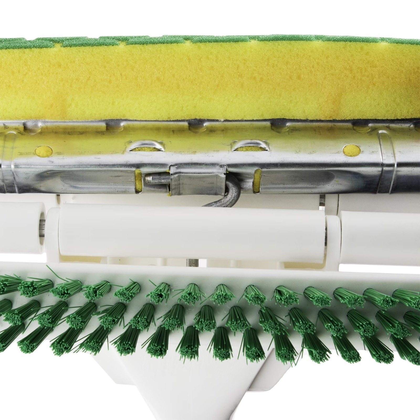 Nitty Gritty Roller Sponge Mop with Scrub Brush Green Steel Handle