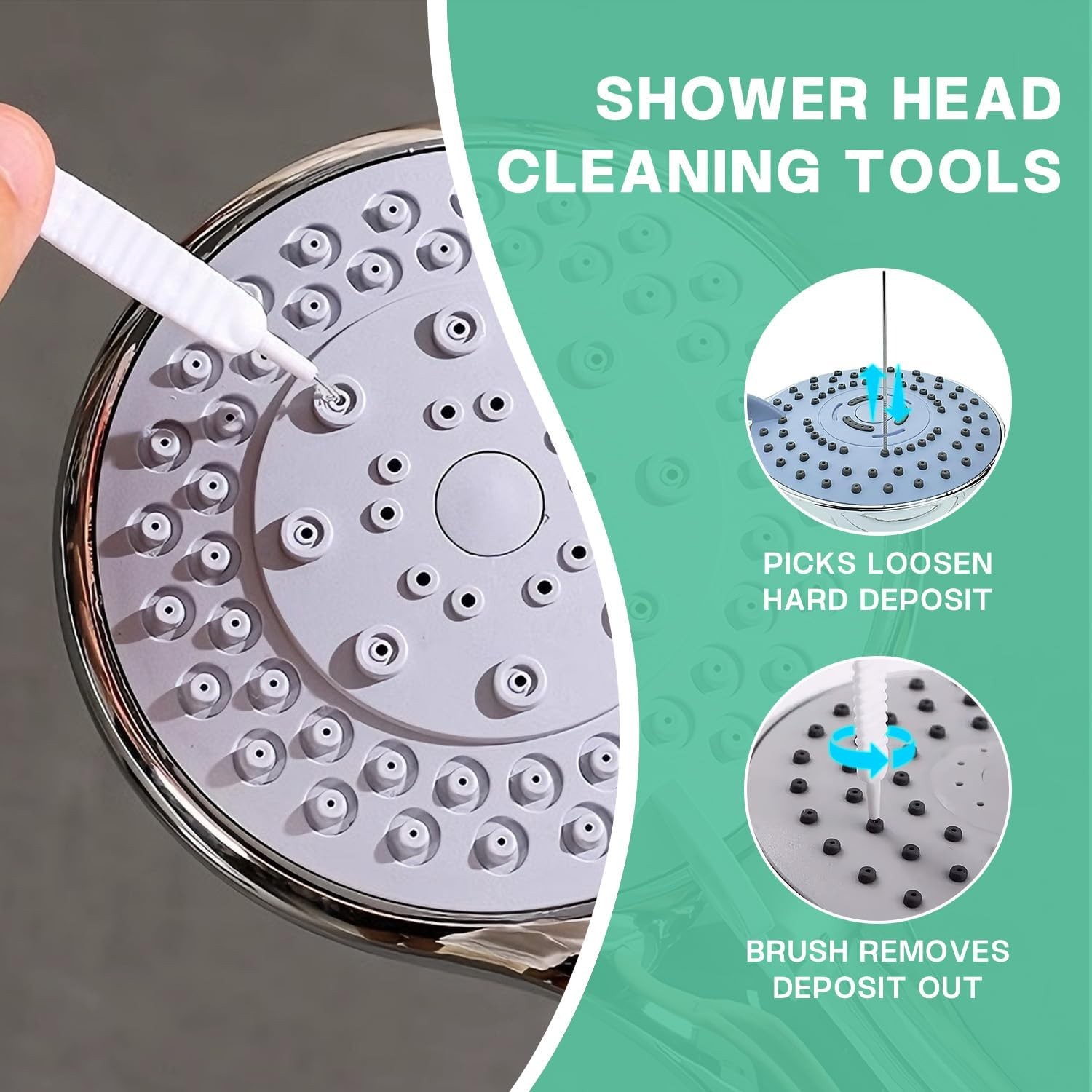 20PCS Shower Head Cleaning Brush,Tiny Brushes for Cleaning Shower Head,Gap Hole