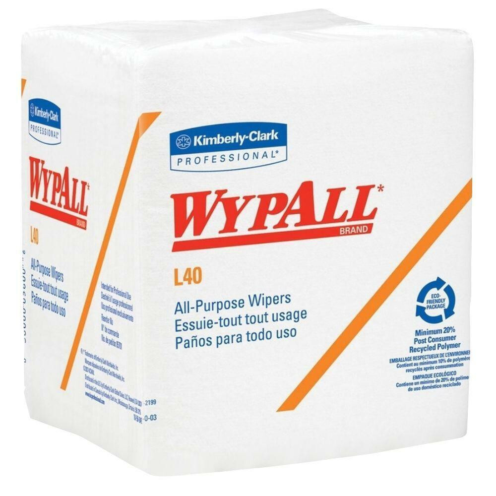 WypAll L40 05701 Disposable Washcloth Task Wipes 12.5 X 12″, 2 Pack of 56 Wipe