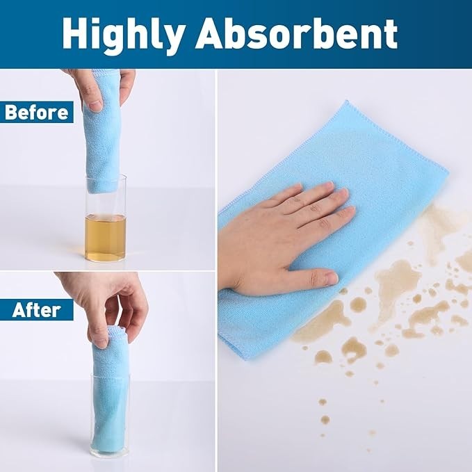 Microfiber Cleaning Cloth Set of 50 Towel Rag Car Polishing Detailing No-Scratch