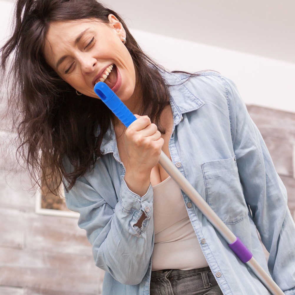 5Pcs Reusable Blue Mop Handle Grip Replacement Durable Plastic Comfortable Grip