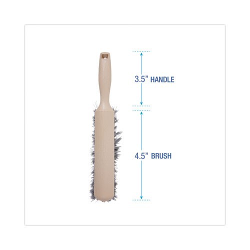 Boardwalk Counter Brush 4.5″, Gray Flagged Bristles, 3.5″ Tan Plastic Handle