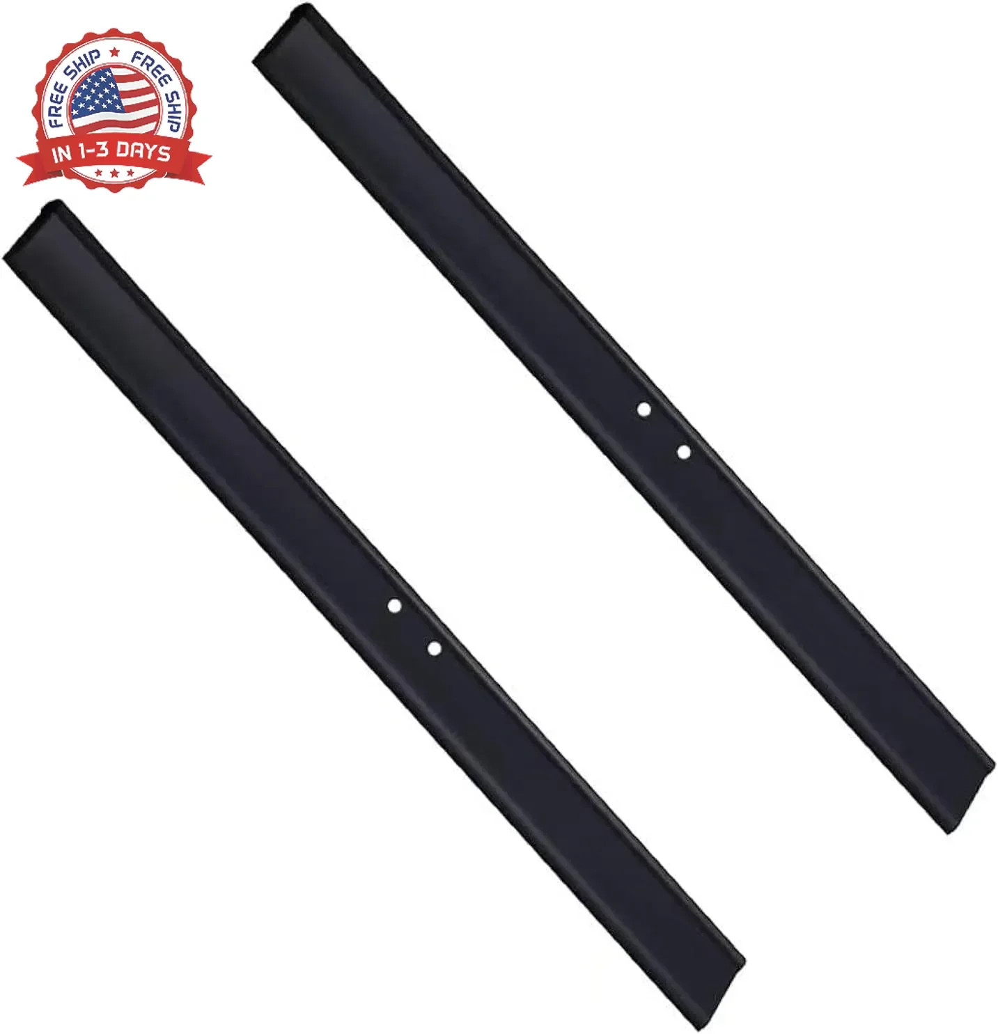 2 Pack 10 Inch Rubber Squeegee Replacement Blade Black for Shower Doors