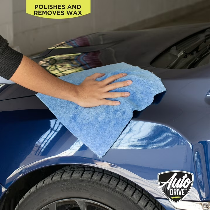 Auto Drive Tear Away Car Wash Coral Fleece Microfiber Detailing Towels, 50 Count