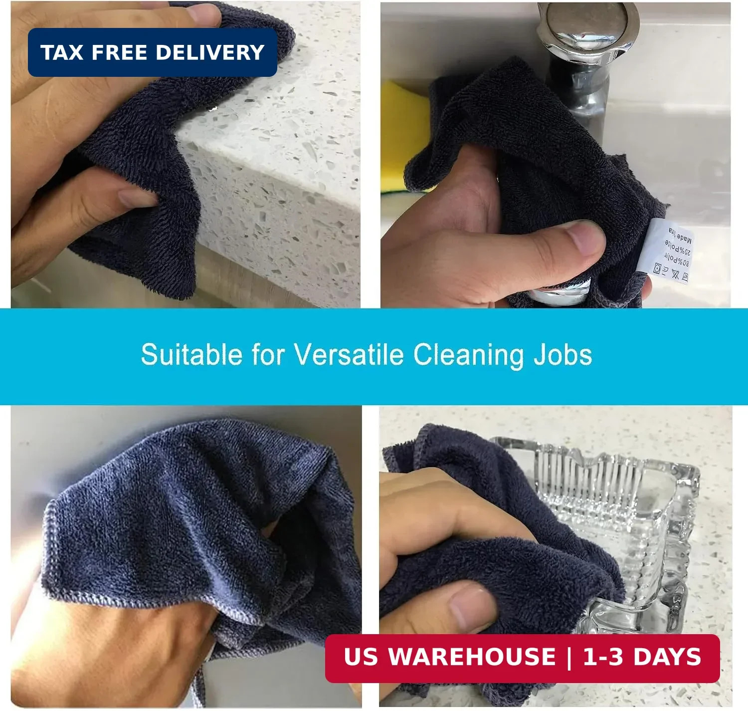 Microfiber Cleaning Cloth Ultra Absorbent & Soft Micro Fiber Cloth for Cleaning
