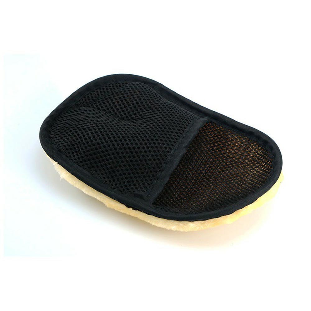 Premium Wool Car Wash Mitt Soft Scratch-Free Detailing Glove for Auto Cleaning