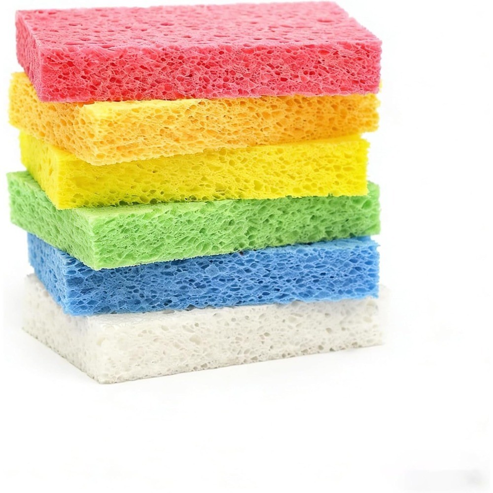 Cellulose Sponges,Heavy Duty Scrub Kitchen Sponge No Scratching, Up Eco DIY