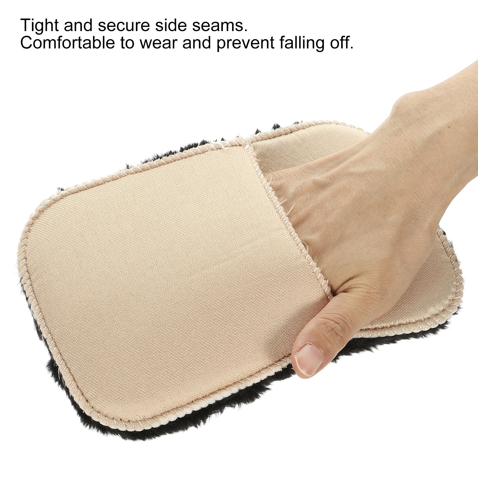 Shoes 2Pack, Polishing Gloves Cleaning Shine Cloth for Leather Boots Black
