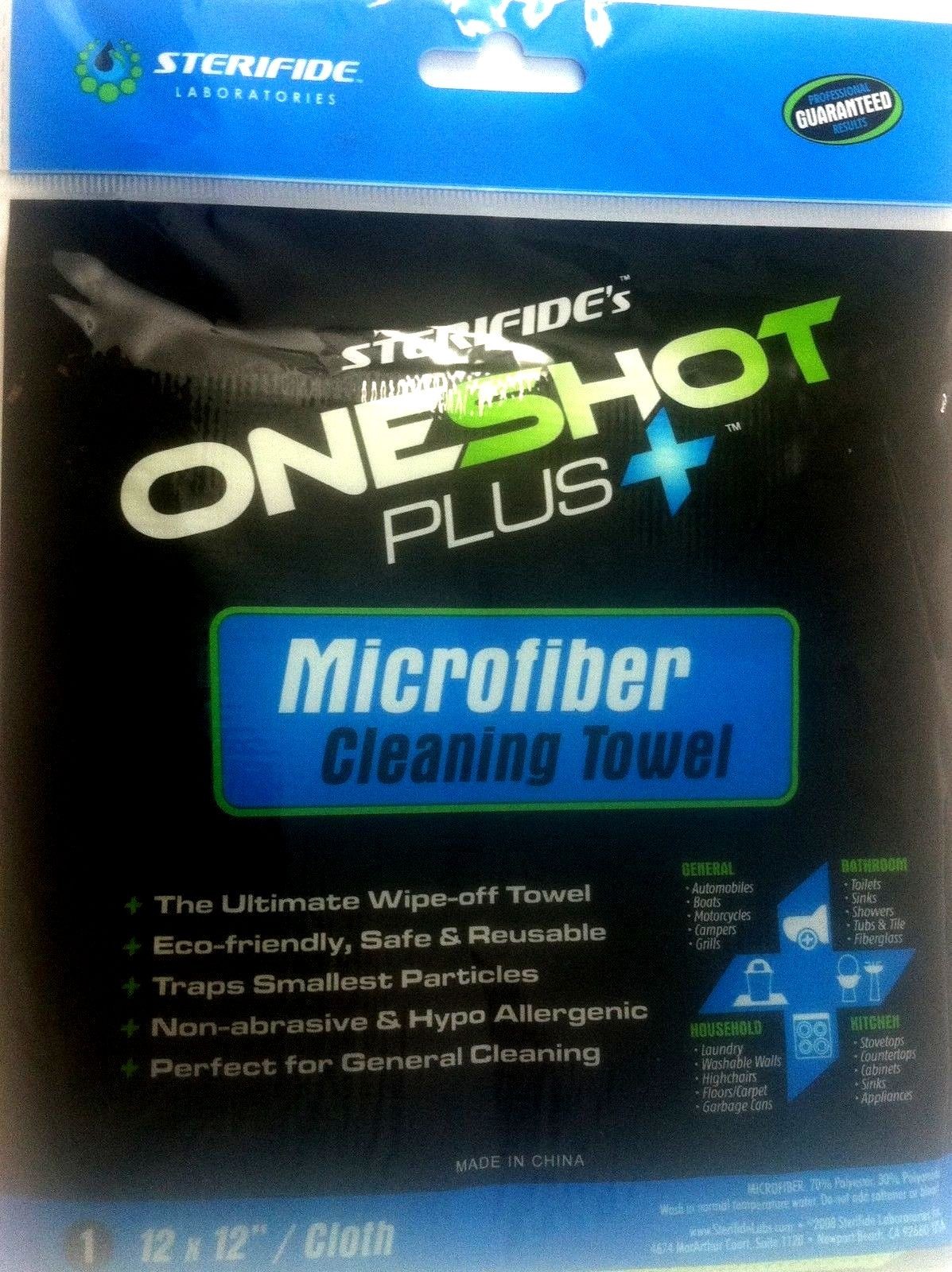 8pk One Shot Microfiber Towel Detail Ultimate Microscopic Anti-Bacterial Clean