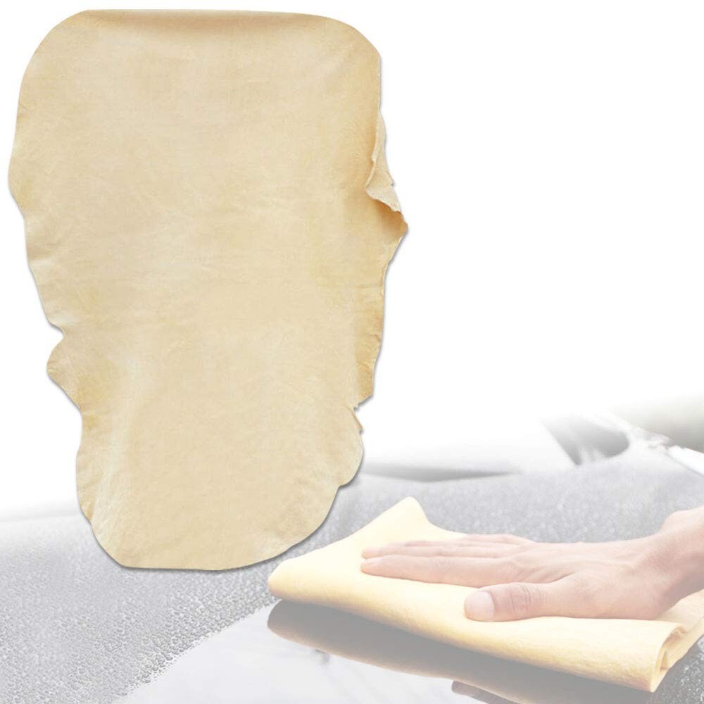 Extra Large Chamois Cloth for Car Care – 35” x 23.6” Genuine Leather Towel