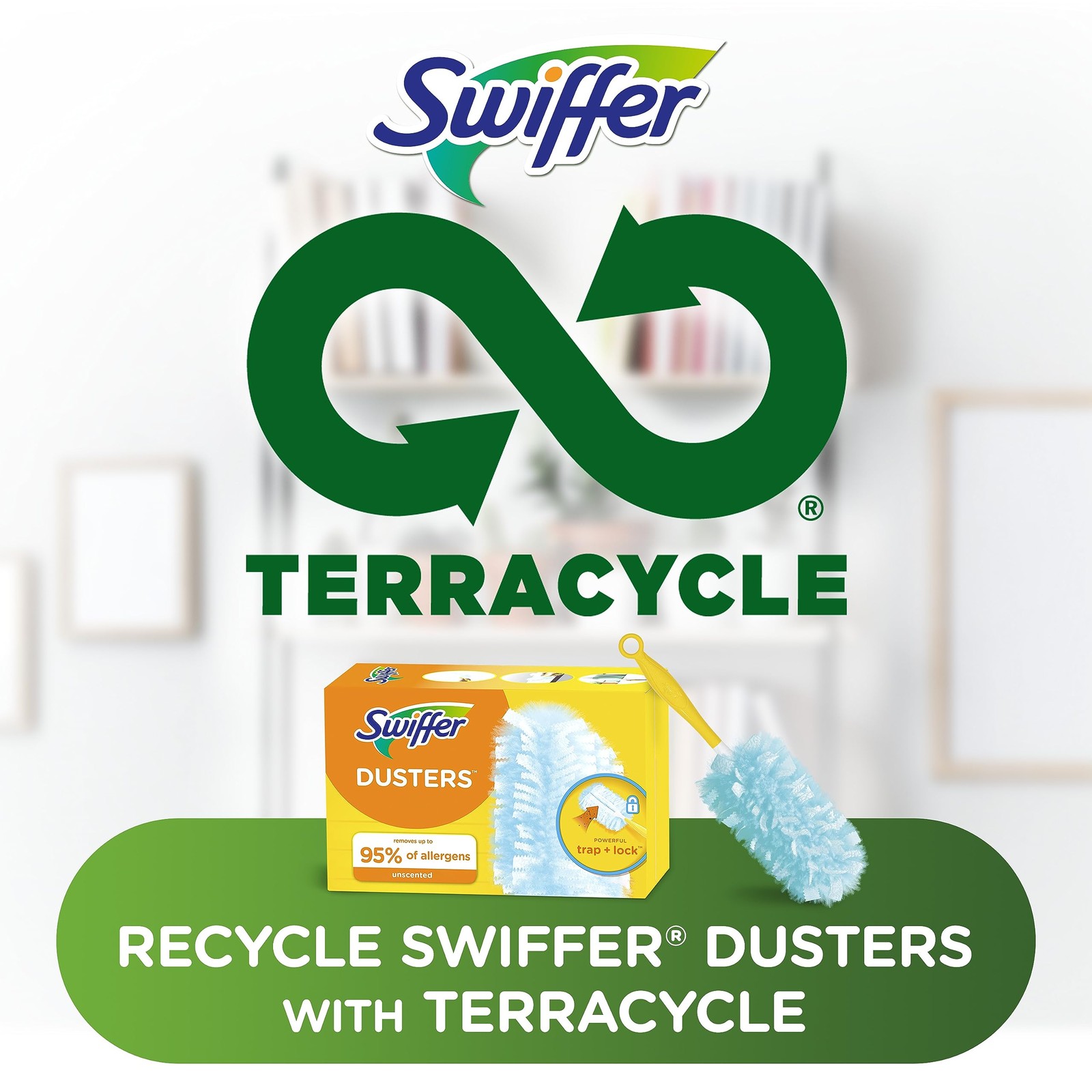 Swiffer Dusters Starter Kit, Kit Includes 1 Handle and 5 6 Piece Set, Yellow