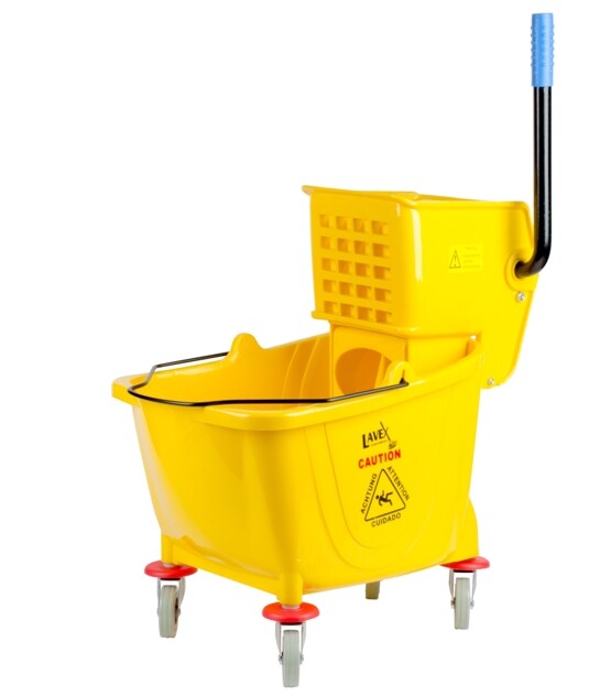 2 Yellow Down Press Mop Wringer Fits All 35 Qt. Janitor Mop Buckets