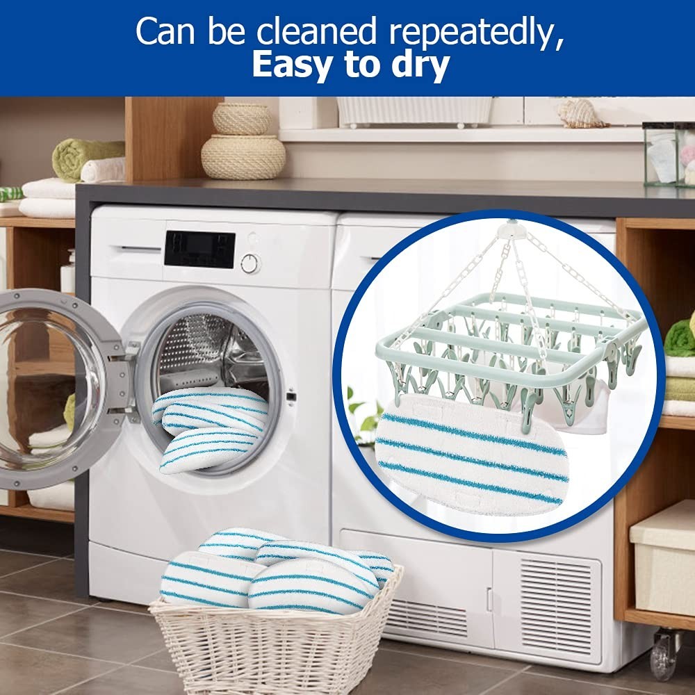 10 Pack Washable Steam Mop Pads for 10-in-1 Steam Mop | Reusable, Compatible, Hi