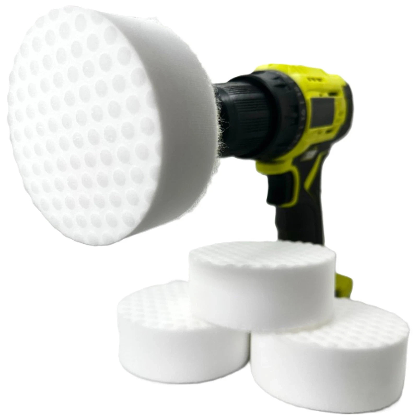 4.5” Drill Powered Magic Sponge Eraser 6 Pieces Kit with Drill Attachment | 2…