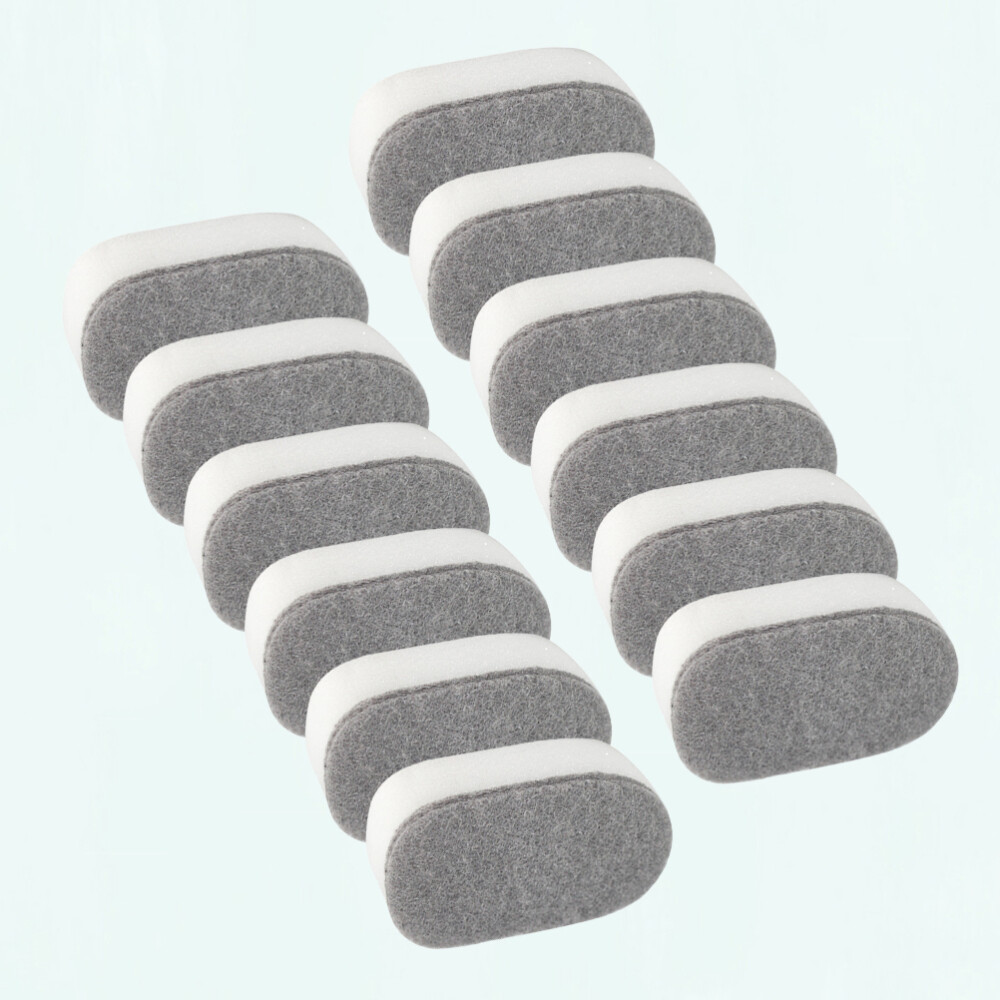 12Pcs Cleaning Loofah Sponge Strong Water Absorption Grey and White Complex