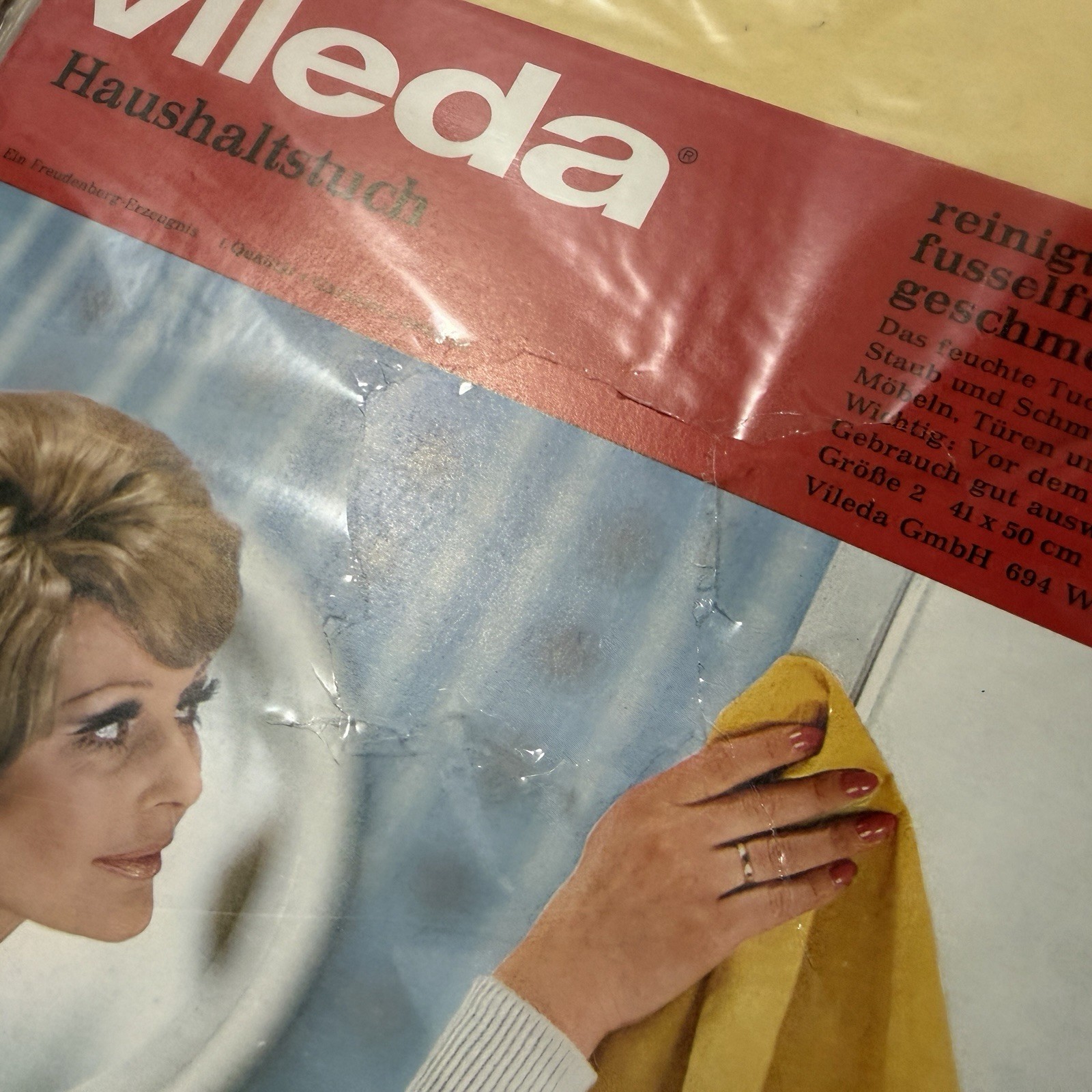 2 Vileda Household Cleaning Dusting Cloth Made in Germany Vintage 16”x 20” -New