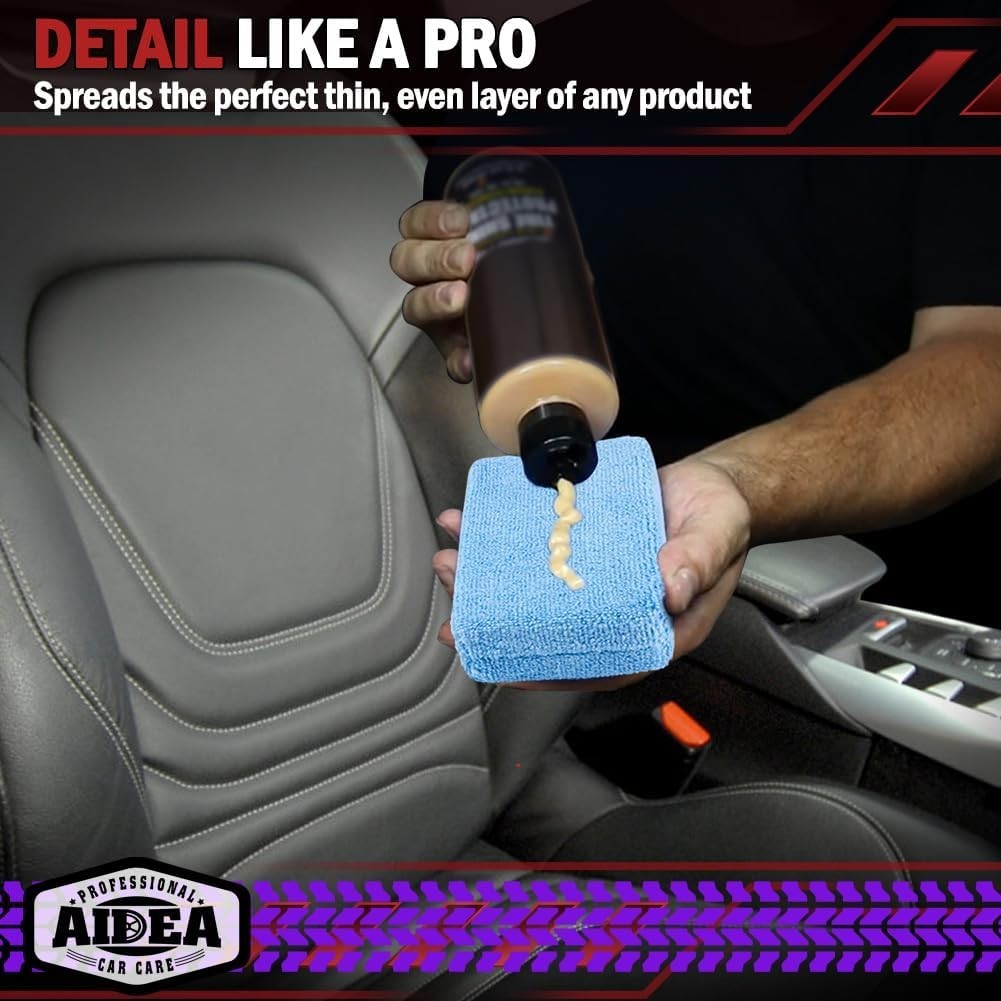 Versatile 2-Pack Microfiber Applicator Pads for Automotive & Household Cleaning