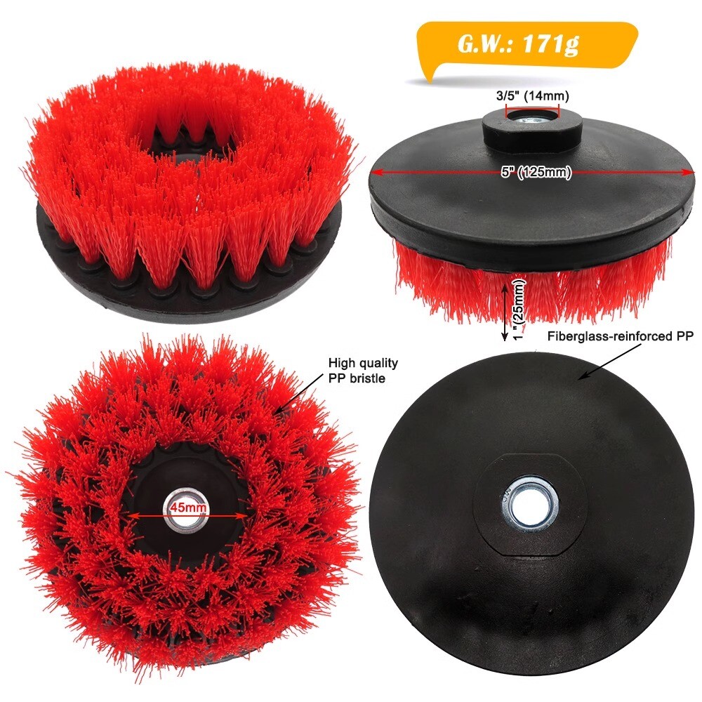 5″ Inch Angle Grinder Cleaning Brush 125mm M14 Electric Drill Power Scrubber