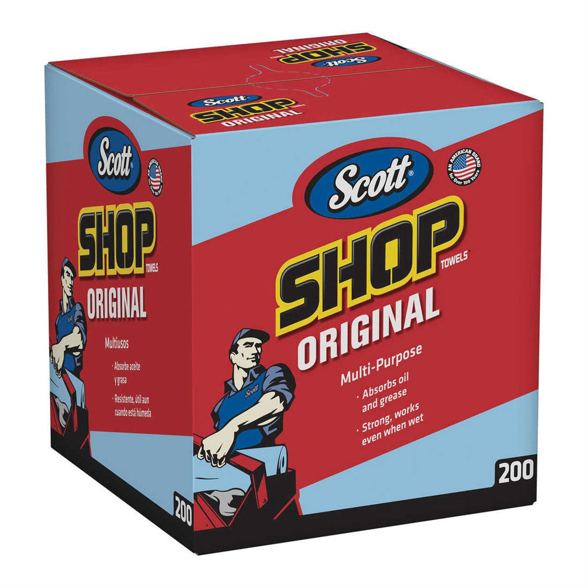 KIM.75190 Kimberly-Clark SHOP TOWELS IN A BOX 200CT (SHEET SIZE 9X12)