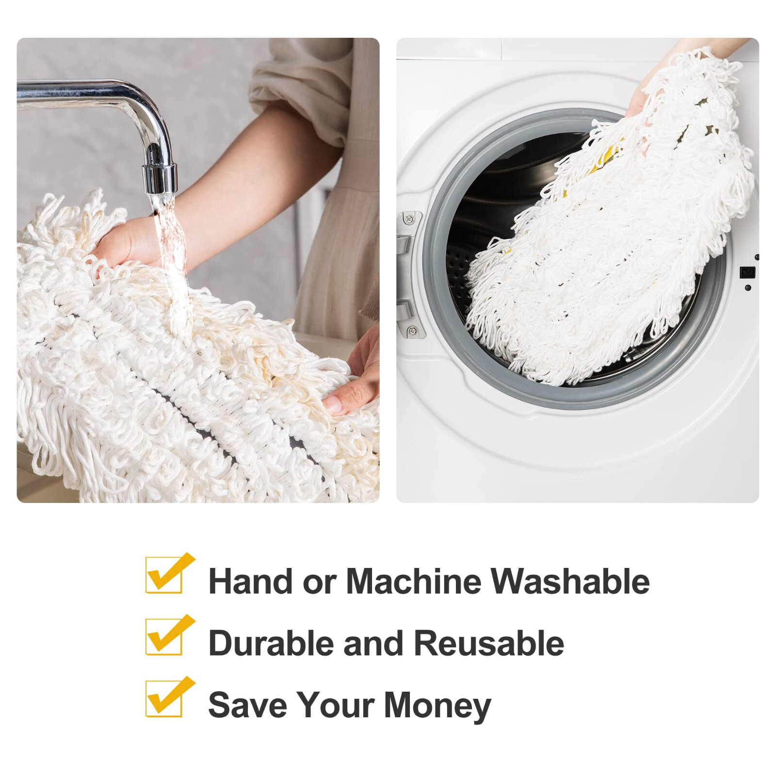 36″ Microfiber Mop Pads 2 Pieces Just Fit CLEANHOME Industrial Dust Mop: B08R3F1