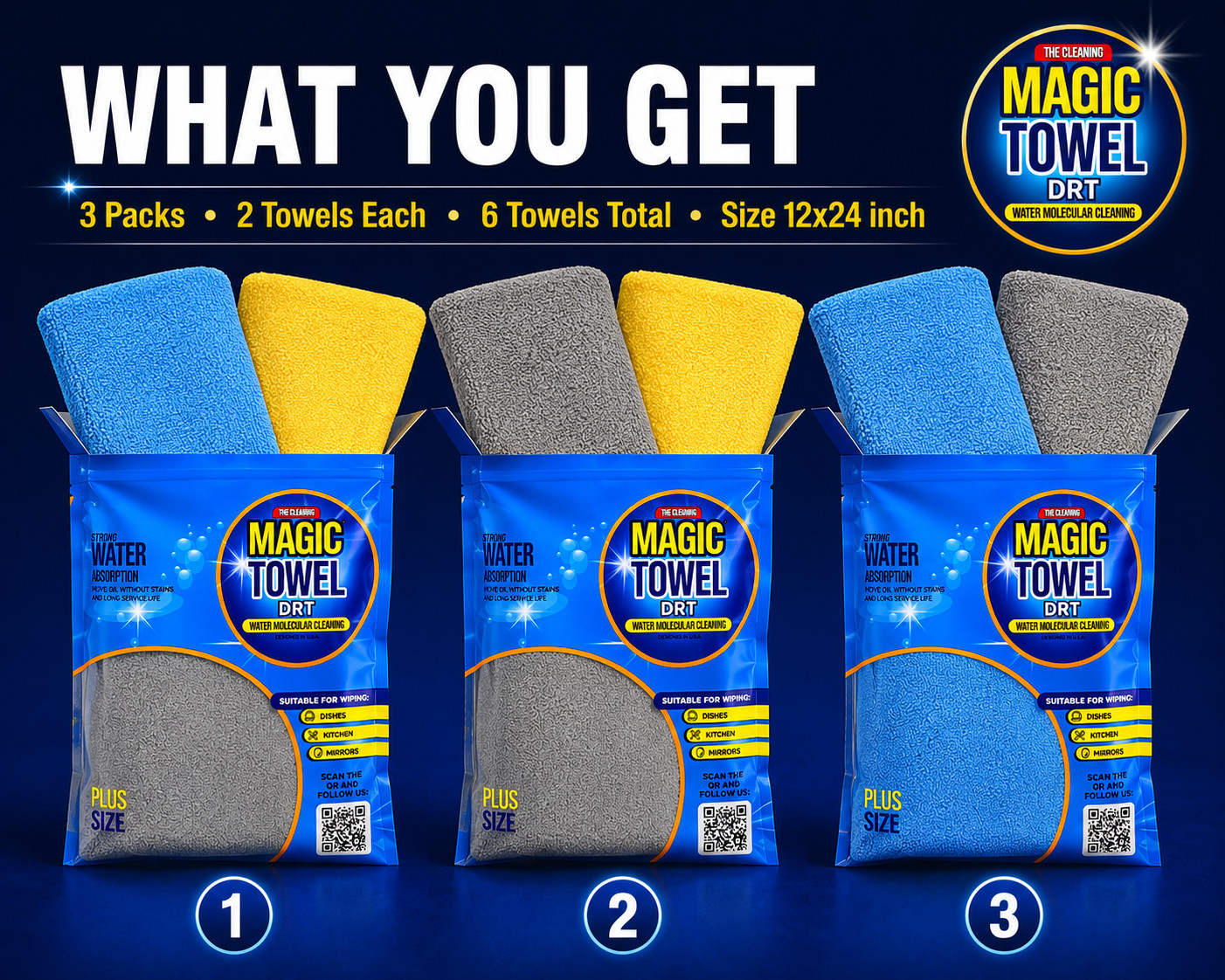 The Cleaning Magic Towel – PVA Micro Cloth- Ultra Absorbent, Lint-Free, Multiuso