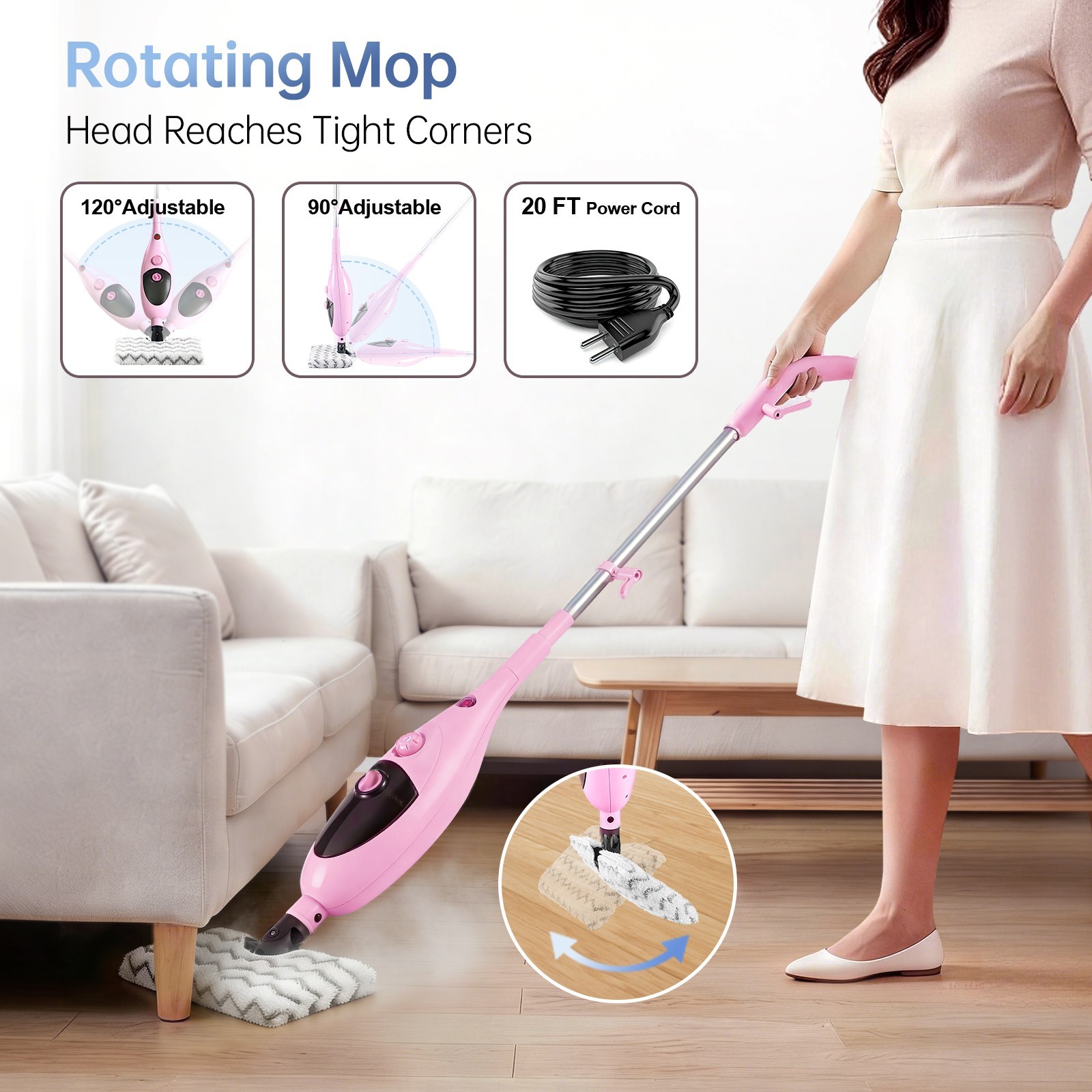 Household Steam cleaner Pet Steam Mop with Multi-Purpose Cleaning Tools