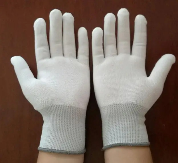Antistatic Gloves Anti Static Working Palm Coated Finger Protection 5PCS Glove