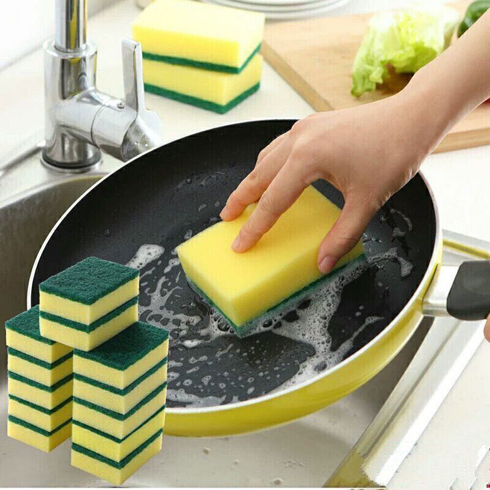 12 Packs Heavy Duty Scrub Sponges Washing Dishes Cleaning Kitchen Dish Sponge