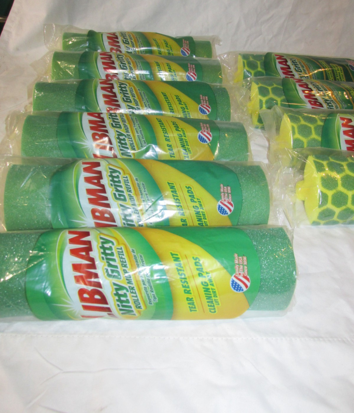 10 Libman Nitty Gritty 10 In. Sponges Roller Mop Refills #02011 New Sealed