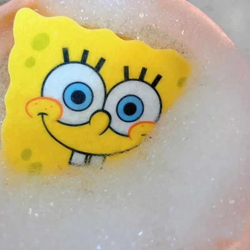 Creative Cartoon Cute Sponge Wipe Sink Dishwashing Cleaning Sponges 8pcs