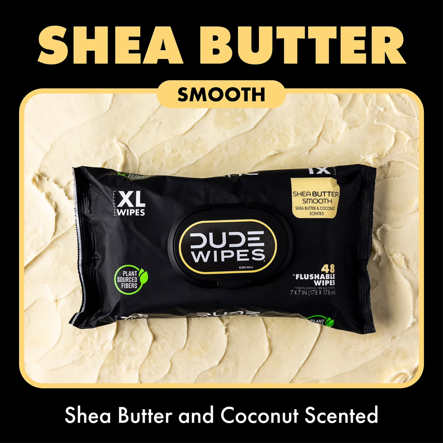DUDE Wipes Shea Butter Flushable Wet Wipes 240Ct – Extra Large, Septic Safe