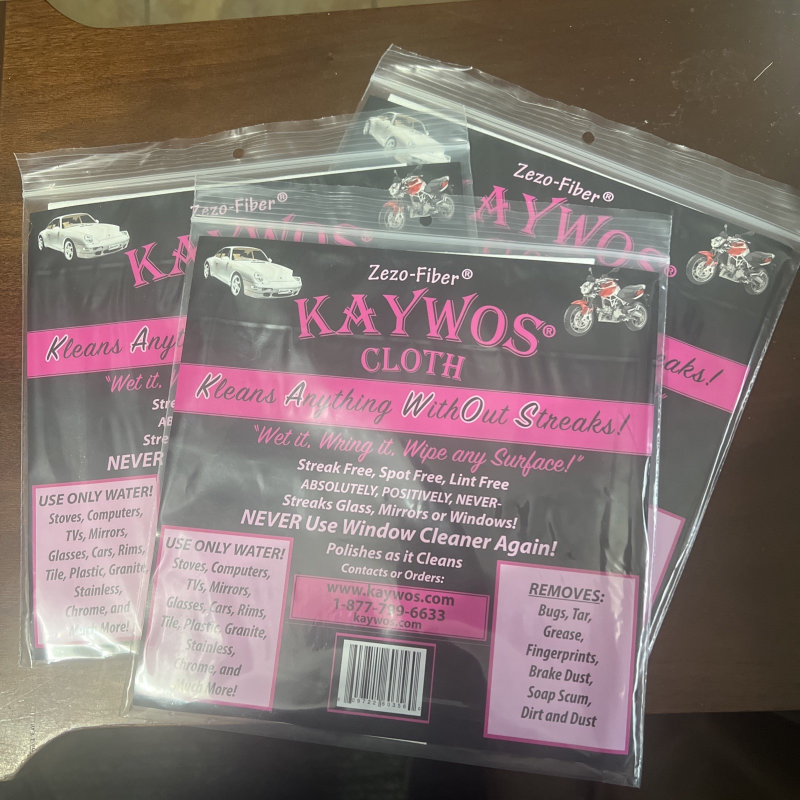 NEW in Pckg, 3 – Kaywos Cloths – Zezo-Fiber