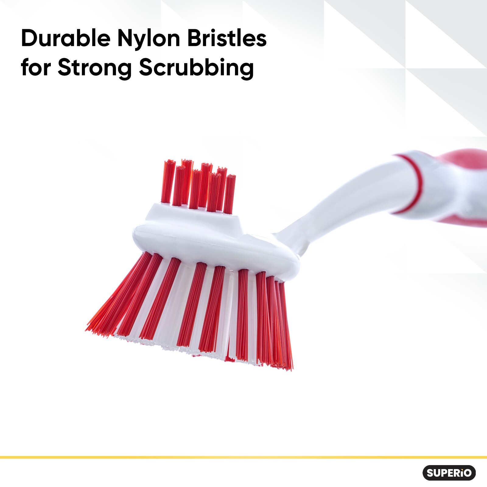 Superio 2 Pack Dish Washing Scrubber and Vegetable Brush 2 Sided Bristles