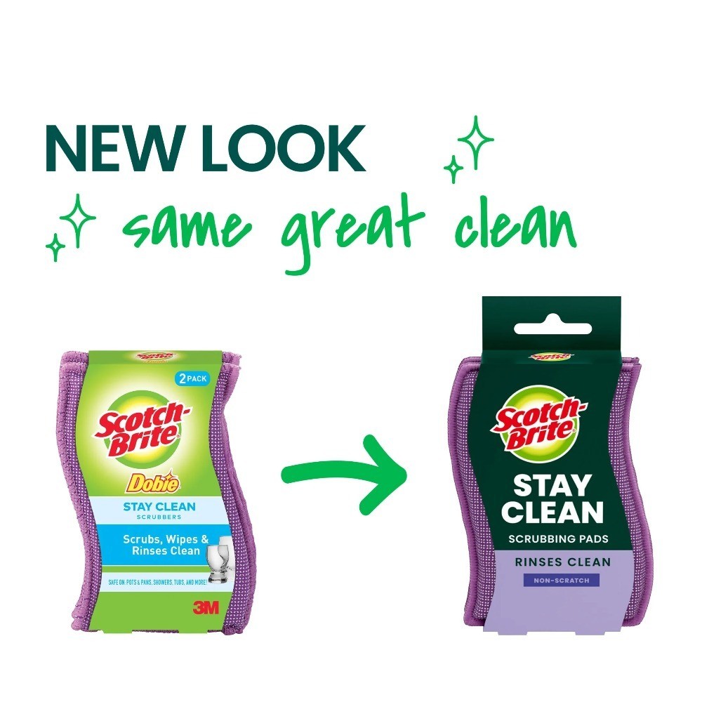 (3 pack) Dobie Stay Clean Scrubbers, 2 Count