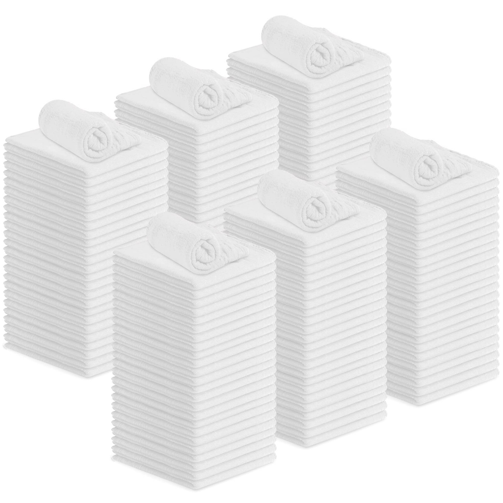 Cotton Shop Rags Pack of 150 – 12×14 Inch Absorbent Cleaning Towels for Garage,