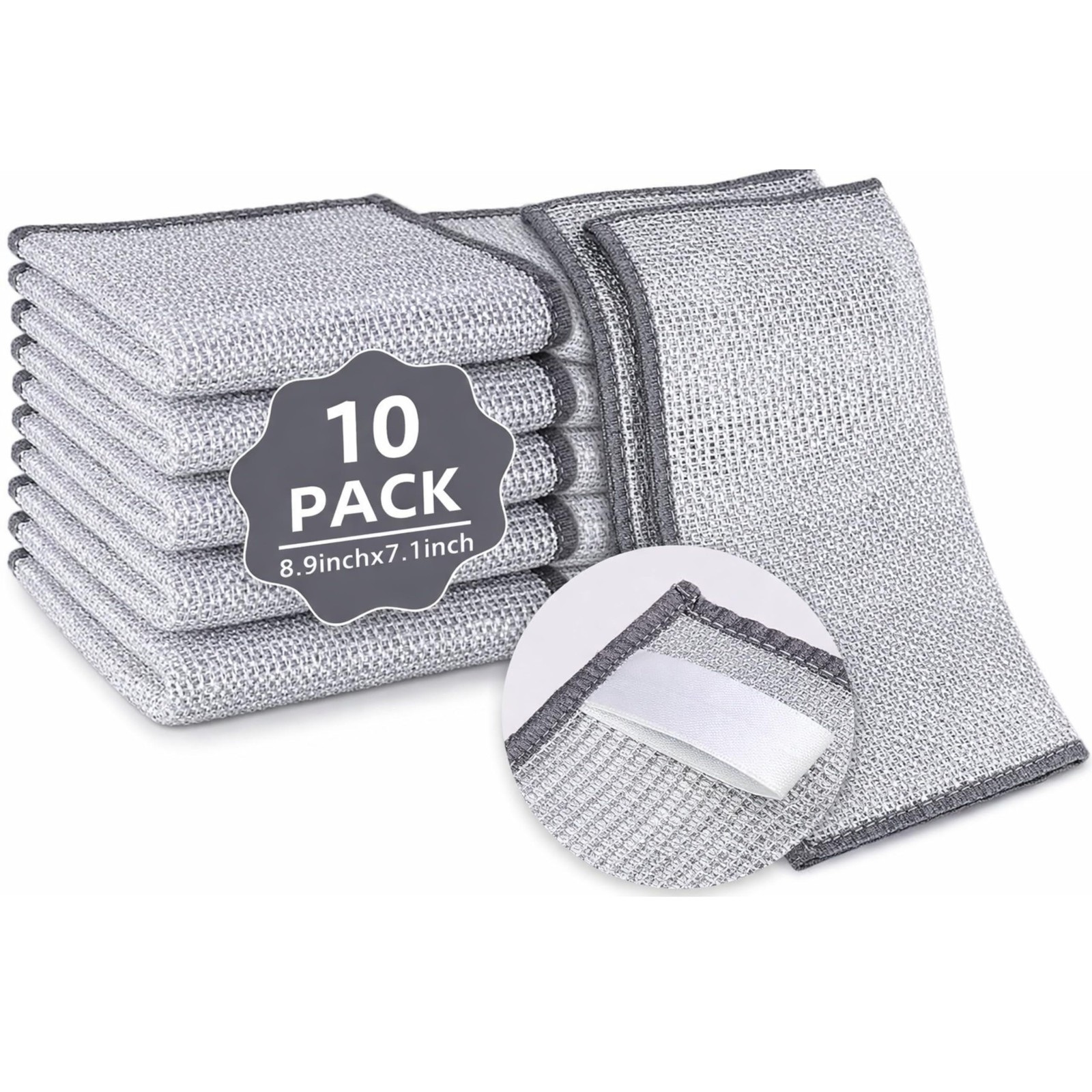 BD Prime Ventures Silver Mesh Dish Cloths 3 Layer – Non Scratch, Odor Free, Q…